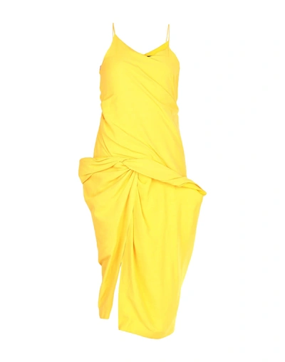 Shop Jacquemus Midi Dress In Yellow
