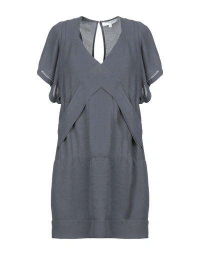 Shop Iro Short Dress In Steel Grey