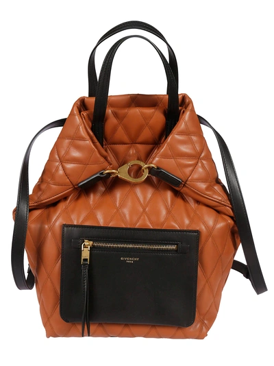 Shop Givenchy Duo Backpack In Chestnut