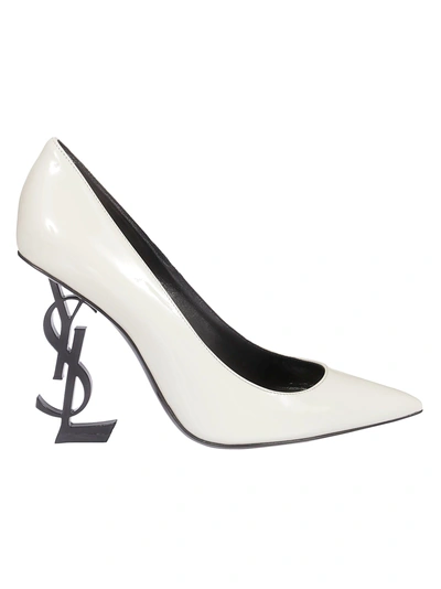 Shop Saint Laurent Opyum Pumps In Neutro