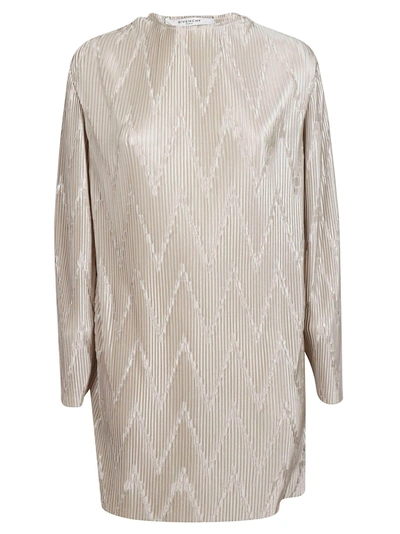 Shop Givenchy Patterned Dress In Light Grey