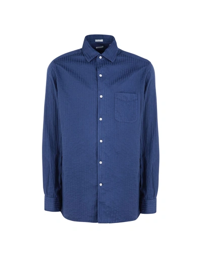Shop Massimo Alba Solid Color Shirt In Dark Blue