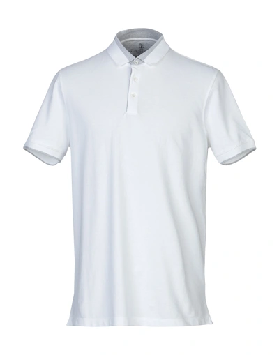 Shop Brunello Cucinelli Polo Shirts In White
