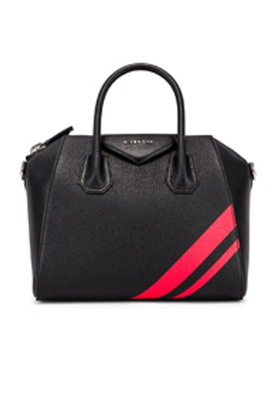 Shop Givenchy Small Antigona Bag In Black. In Black & Red