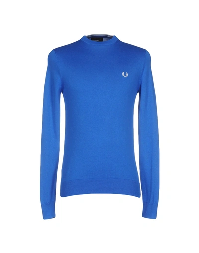 Shop Fred Perry Sweater In Bright Blue