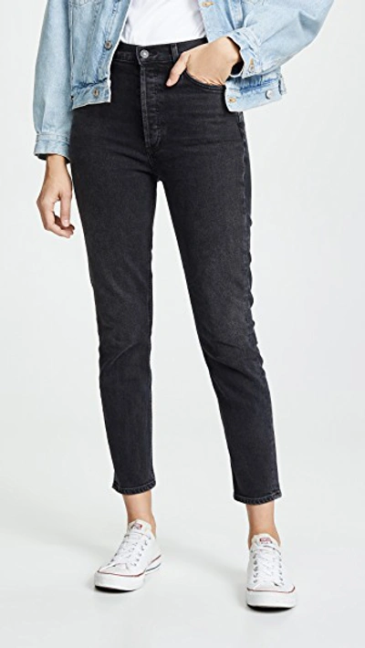 Shop Agolde Hi Rise Nico Slim Fit Jeans In Virtue