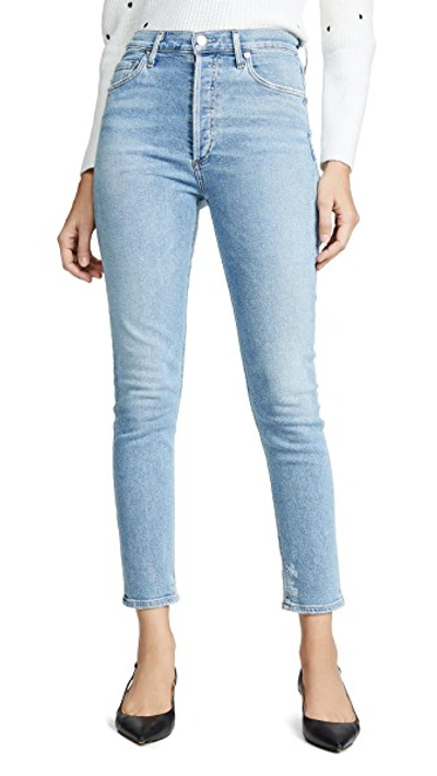 Shop Agolde Hi Rise Nico Slim Fit Jeans In Embark