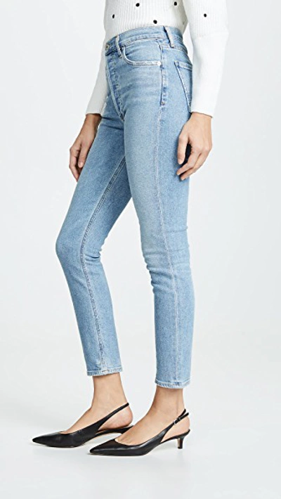 Shop Agolde Hi Rise Nico Slim Fit Jeans In Embark