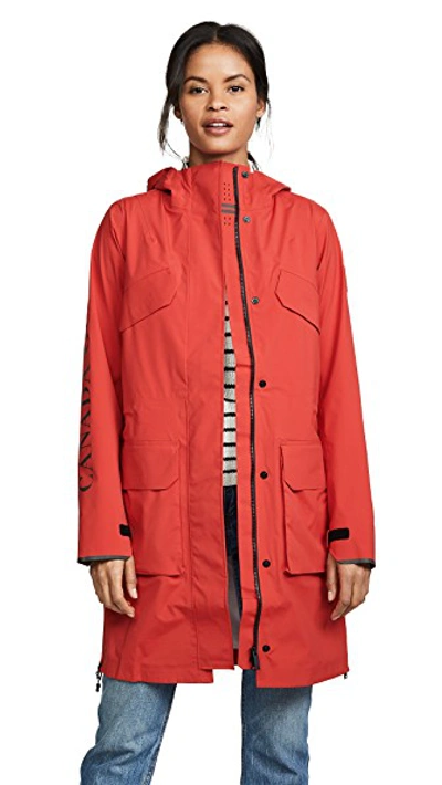 Shop Canada Goose Seaboard Rain Jacket In Red