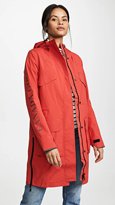 Shop Canada Goose Seaboard Rain Jacket In Red