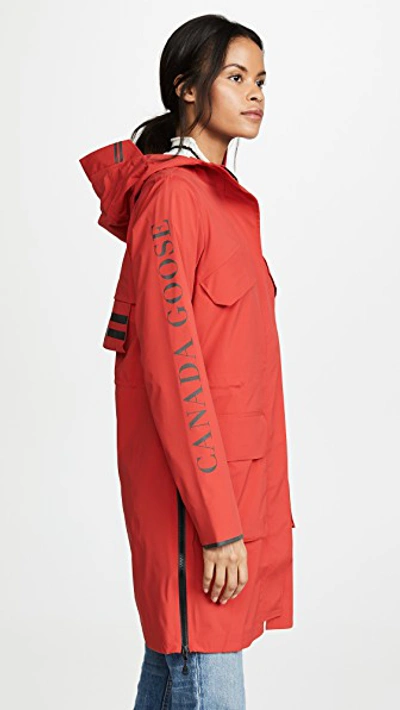 Shop Canada Goose Seaboard Rain Jacket In Red