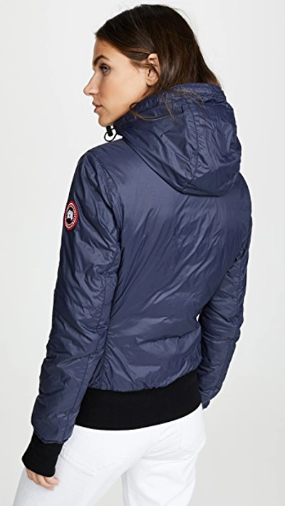 Shop Canada Goose Dore Hoodie Jacket In Navy