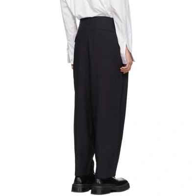 Shop Comme Des Garçons Homme Deux Comme Des Garcons Homme Plus Navy Oxford Trousers In 2 Navy