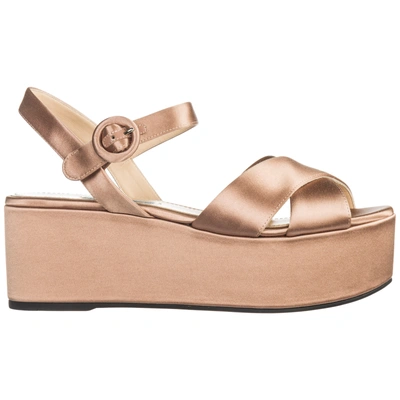 Shop Prada Women's Platform Sandals In Pink