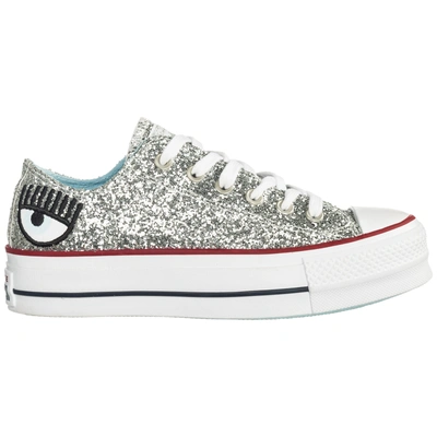 Shop Chiara Ferragni Women's Shoes Trainers Sneakers In Silver