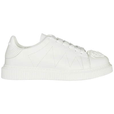 Shop Versace Men's Shoes Leather Trainers Sneakers Medusa In White
