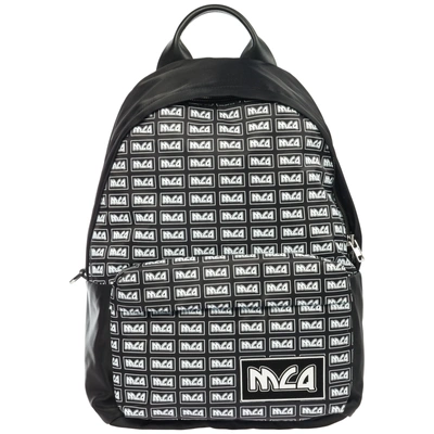 Shop Mcq By Alexander Mcqueen Men's Rucksack Backpack Travel  Meatla Repeat In Black