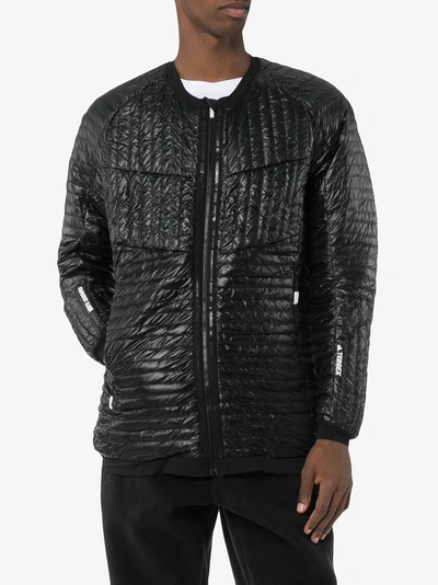 Shop Adidas X White Mountaineering Adidas By White Mountaineering Microdown Collarless Padded Jacket In Black