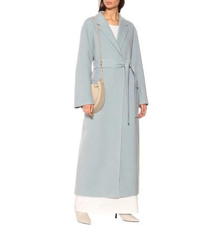 Shop The Row Amoy Cashmere And Wool Coat In Blue