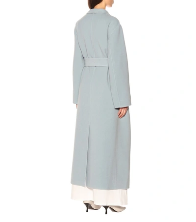 Shop The Row Amoy Cashmere And Wool Coat In Blue