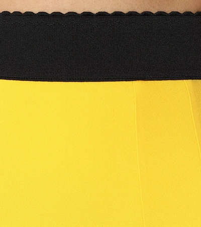 Shop Dolce & Gabbana Crêpe Pencil Skirt In Yellow