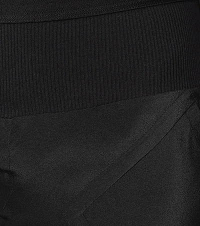 Shop Rick Owens High-rise Flared Silk Pants In Black