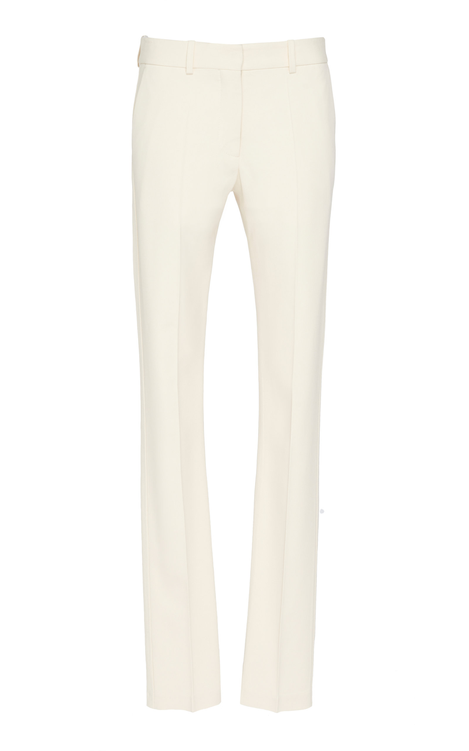 white skinny leg trousers