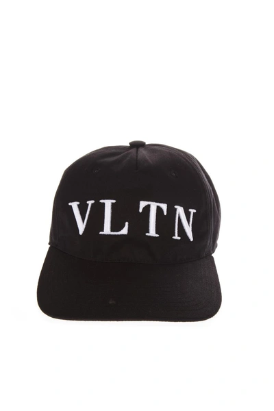 Shop Valentino Vltn Cap In Black