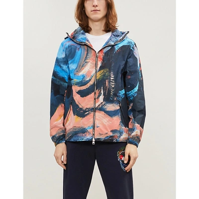 Shop Alexander Mcqueen Painters Canvas Shell Hooded Jacket In Mix Colour