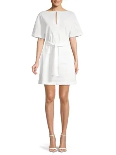 Shop Theory Tie-front Shift Dress In White