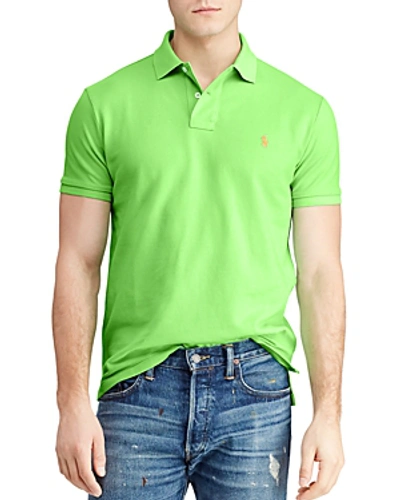 Shop Polo Ralph Lauren Mesh Classic Fit Polo Shirt In Green