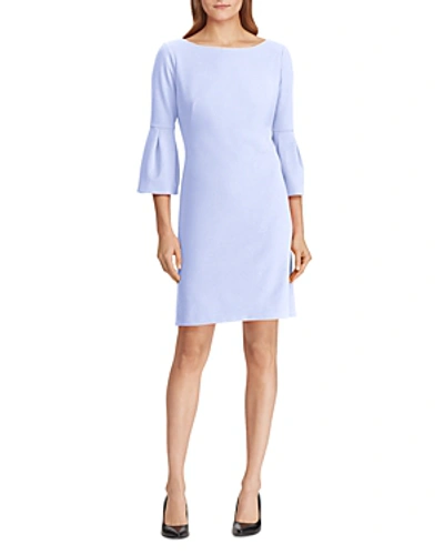 Shop Ralph Lauren Lauren  Petites Bell-sleeve Jersey Dress In Soft Periwinkle