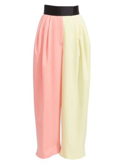 Shop Marc Jacobs Runway High-waist Colorblock Pants In Pink Multi