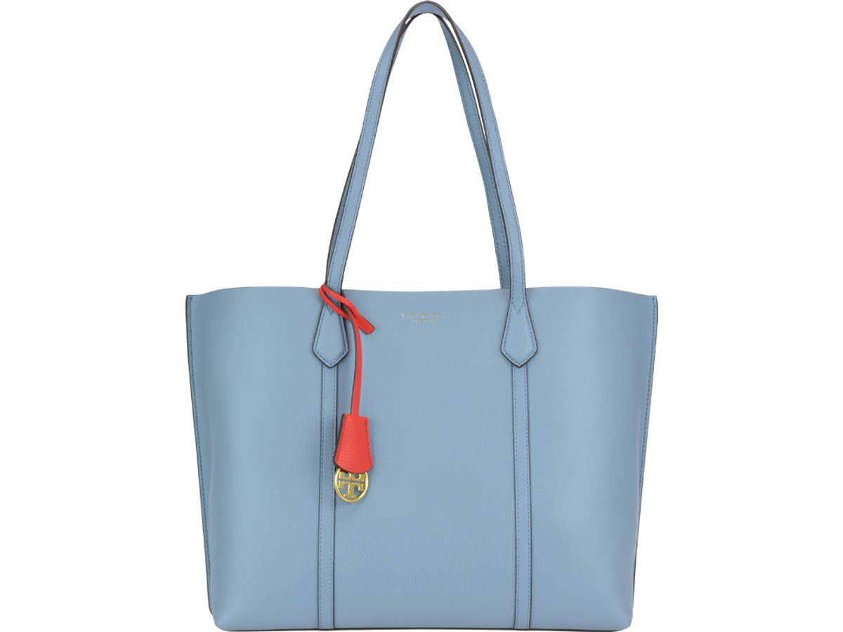 tory burch perry tote blue cloud