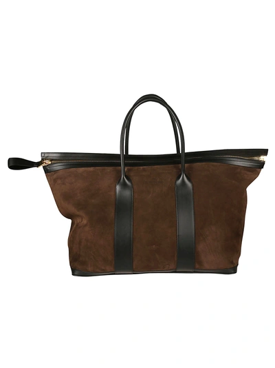 Shop Tom Ford Buckley Tote In Brown