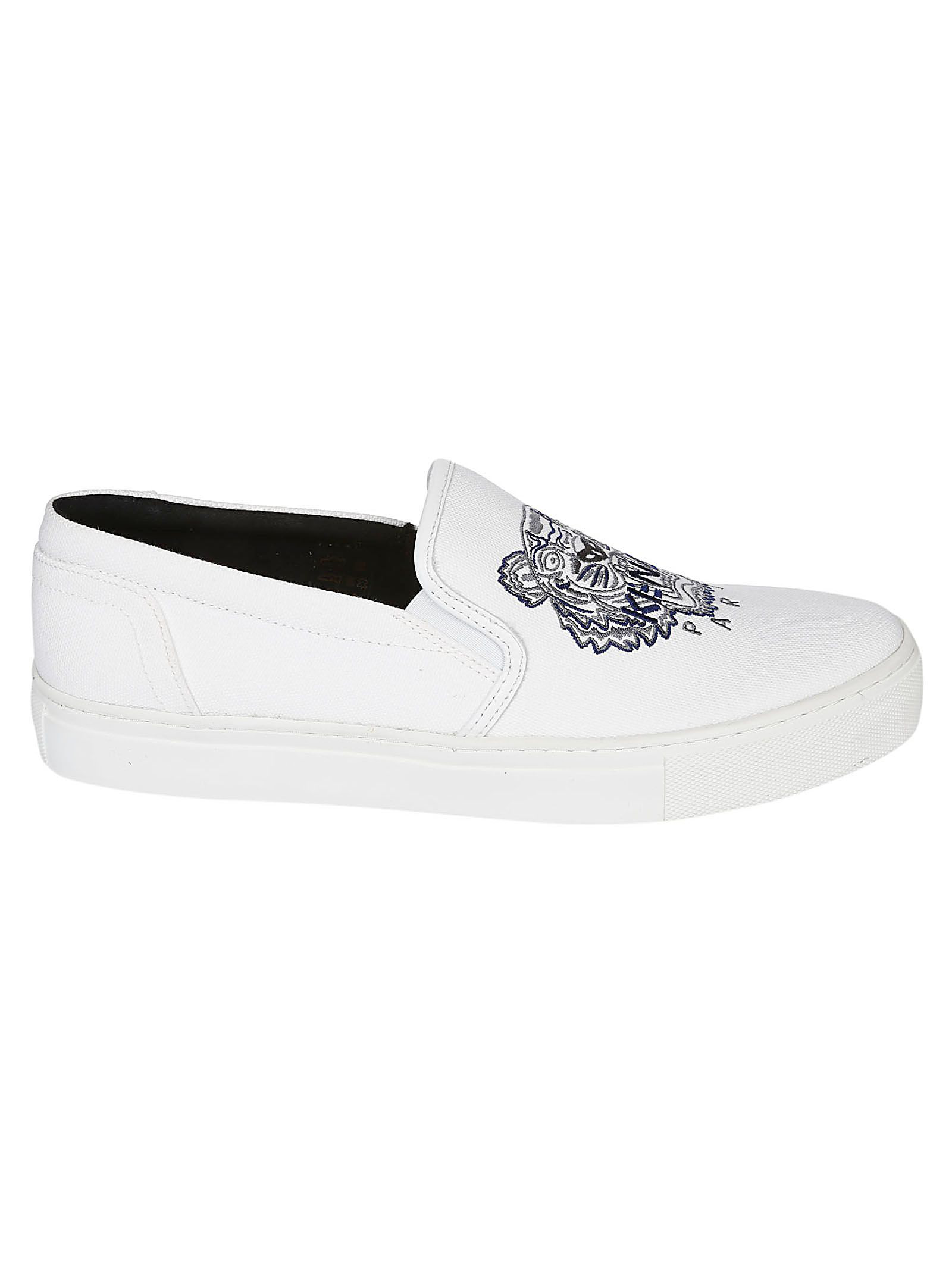 kenzo slip on white