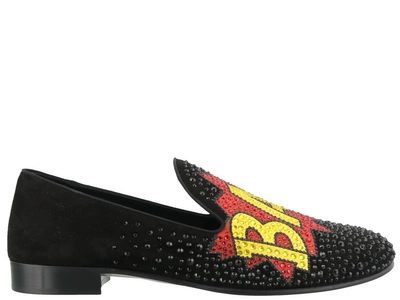 Shop Giuseppe Zanotti G Bubble Loafers In Black/red/yellow