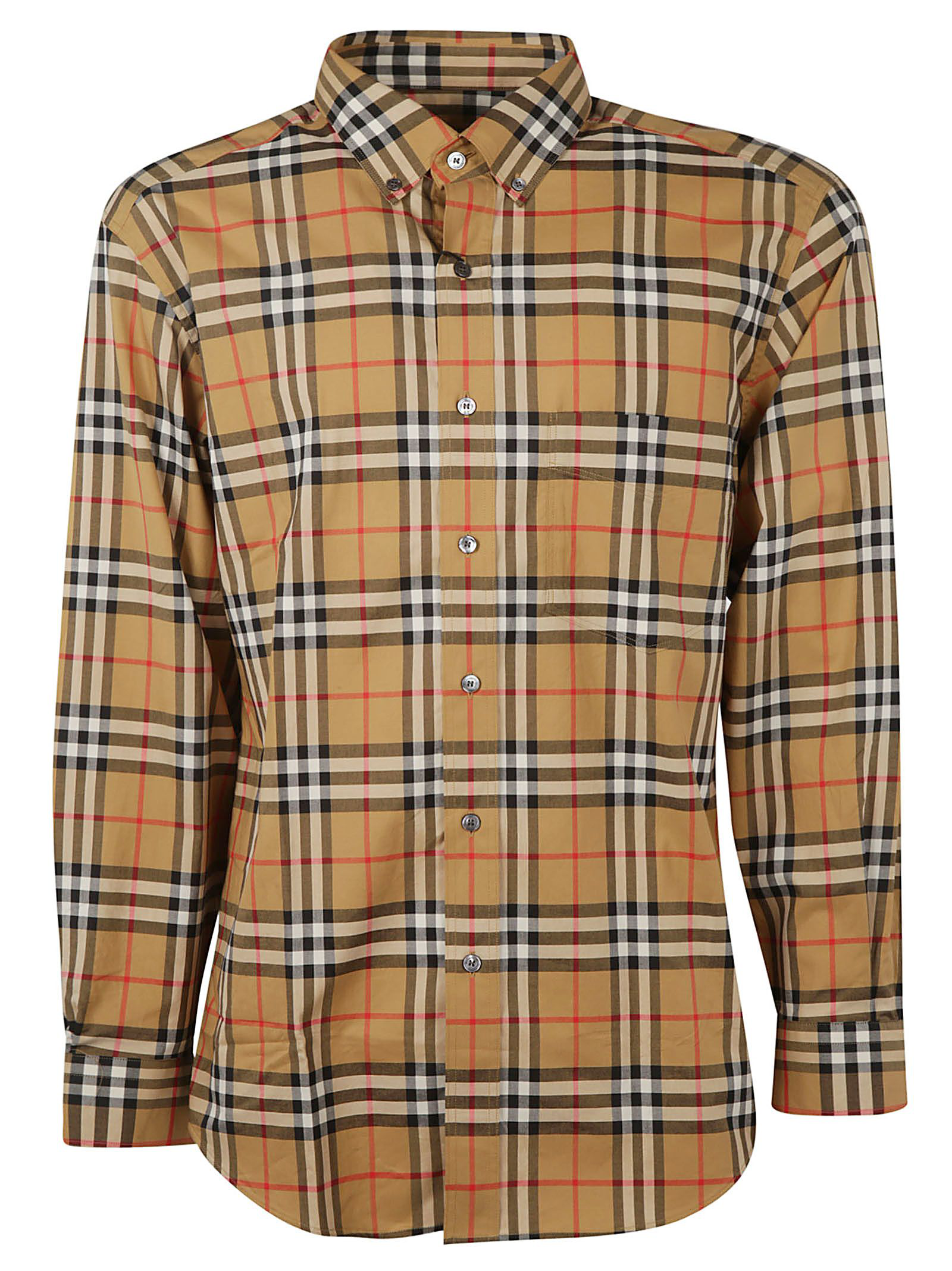 Burberry Jameson Checkered Shirt In Brown/multicolor | ModeSens