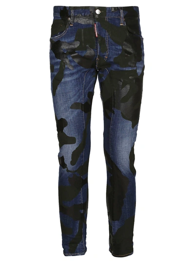 Shop Dsquared2 Tidy Biker Jeans In Denim