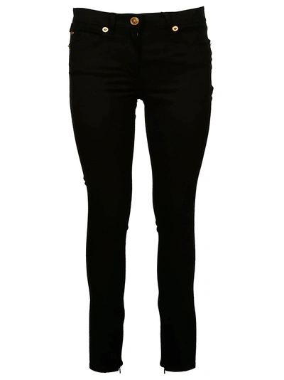 Shop Versace Slim Fit Jeans In Denim Black