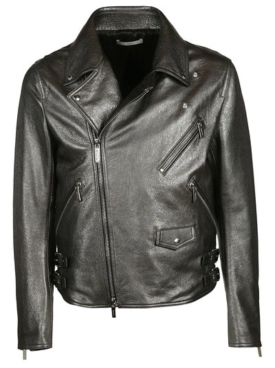 Shop Dior Studded Biker Jacket In Black