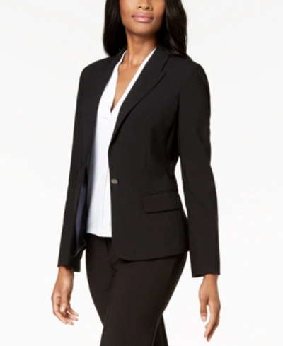 Shop Calvin Klein Women's One Button Blazer In Black
