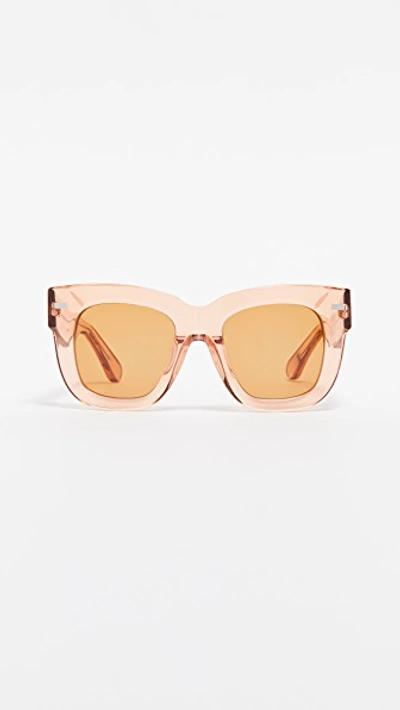 Library Square-frame Acetate Sunglasses In Orange