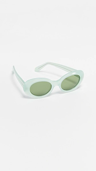 Shop Acne Studios Mustang Sunglasses In Green/green