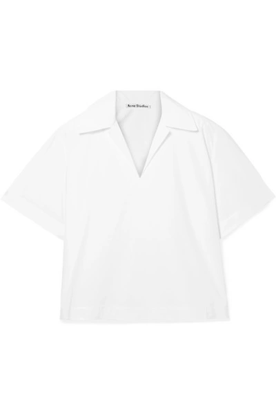 Shop Acne Studios Sasha Cotton-poplin Shirt In White
