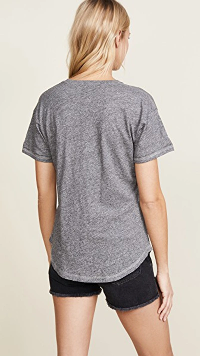 Madewell Whisper Cotton Rib Crewneck Tee In Heather Mercury