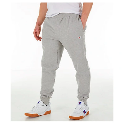 Shop Champion Men's Reverse Weave Small Logo Jogger Pants In Grey
