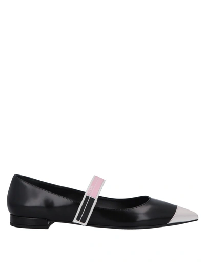 Shop Prada Ballet Flats In Black