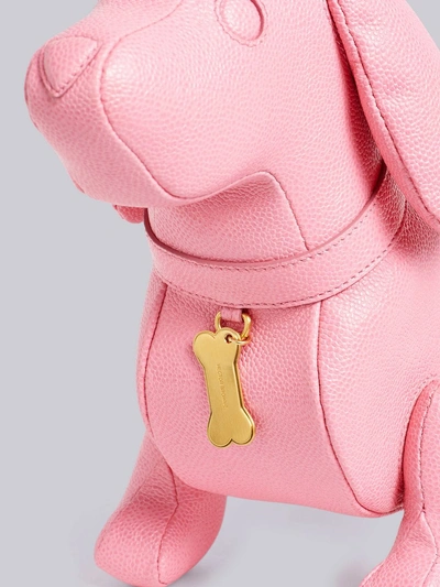 Shop Thom Browne Pebbled Leather Mini Hector Bag In Pink
