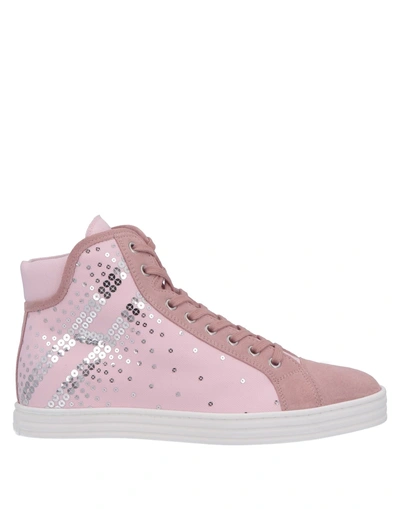 Shop Hogan Rebel Sneakers In Pastel Pink